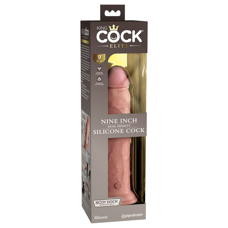 King Cock Elite 9'' Dual Density Cock - Flesh